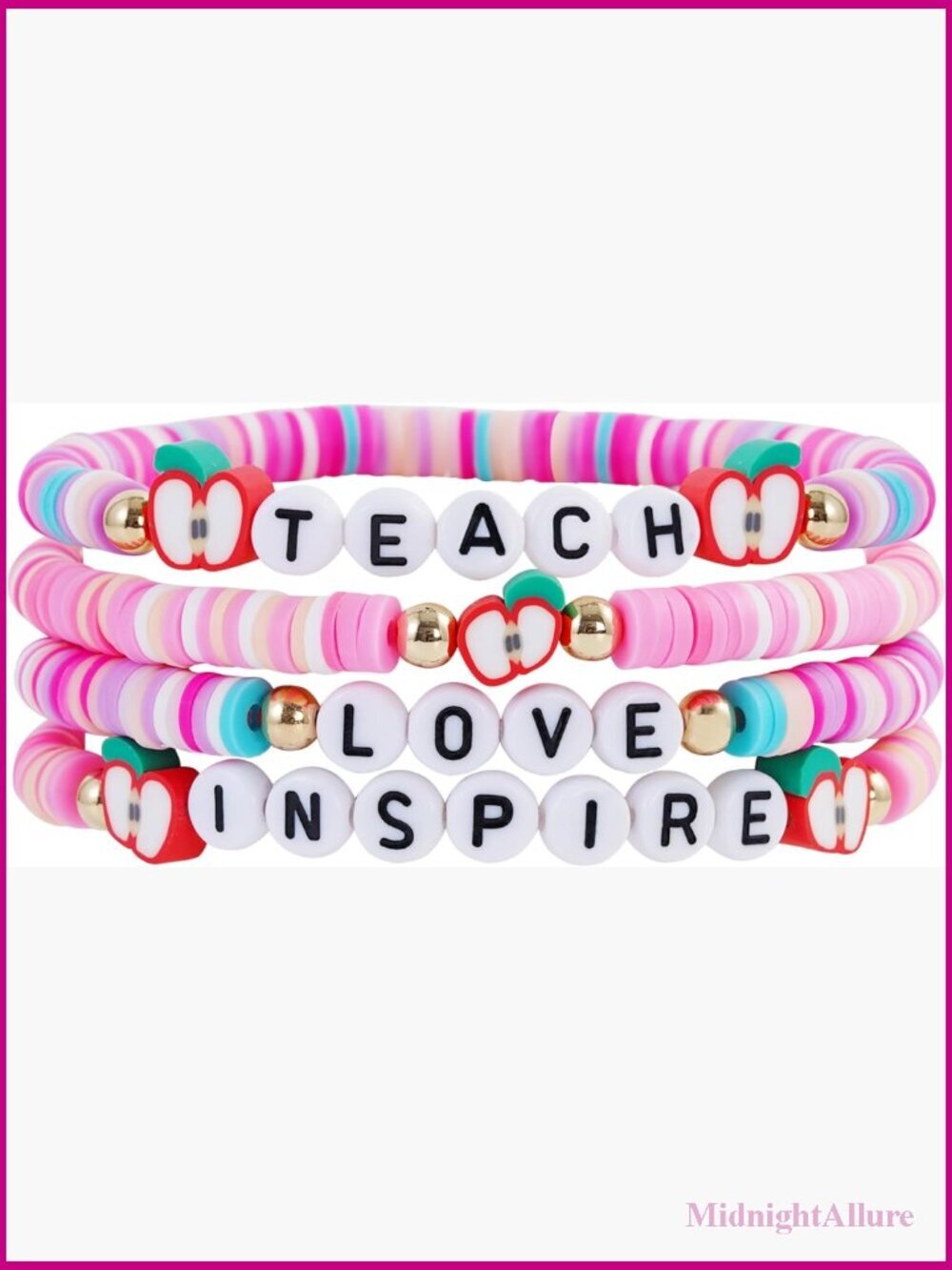 Stackable Heishi Bracelet Set Stretch Gold Plated Clay Bead Beach Layering
